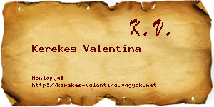 Kerekes Valentina névjegykártya