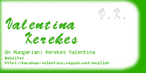 valentina kerekes business card